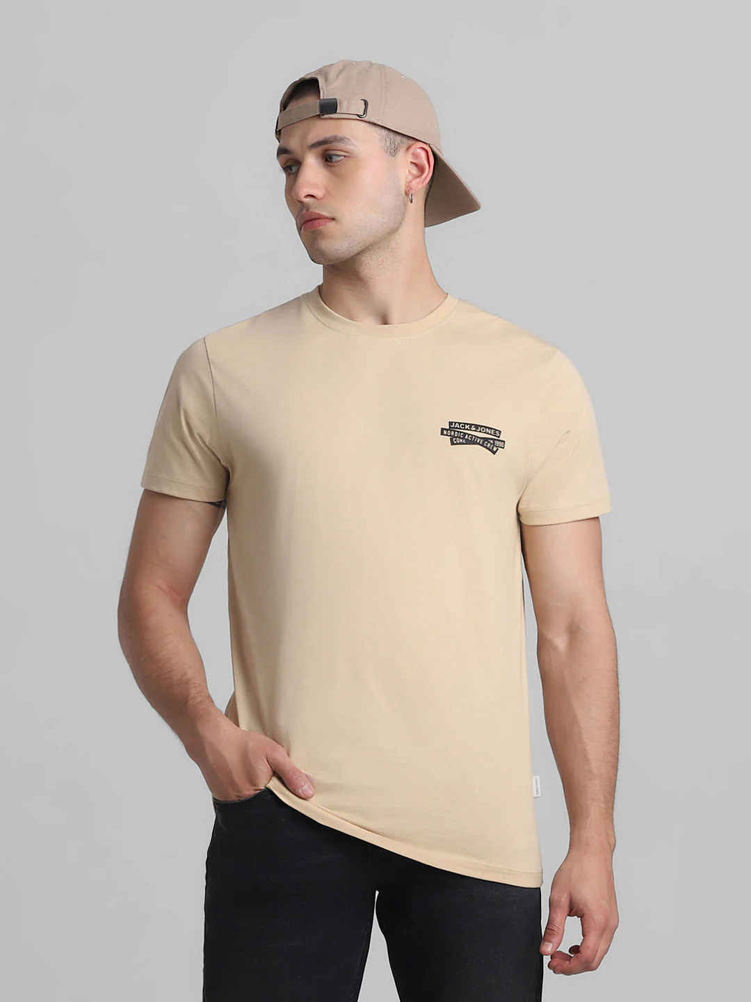 Light Brown Crew Neck T-shirt