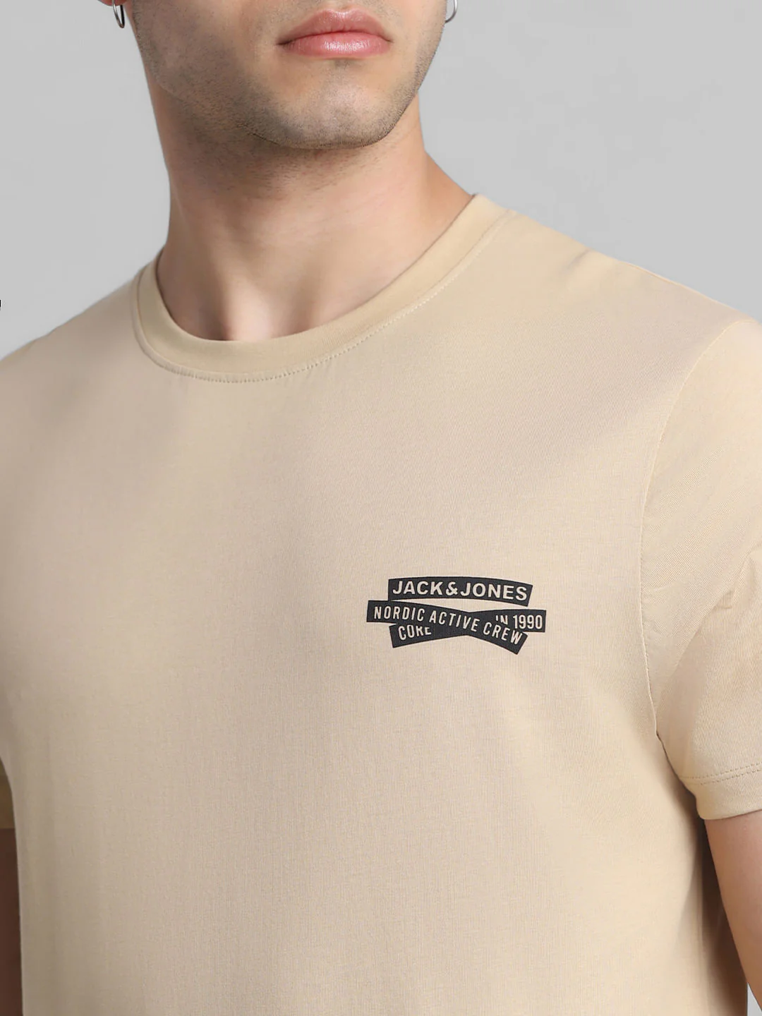 Light Brown Crew Neck T-shirt - Image 5