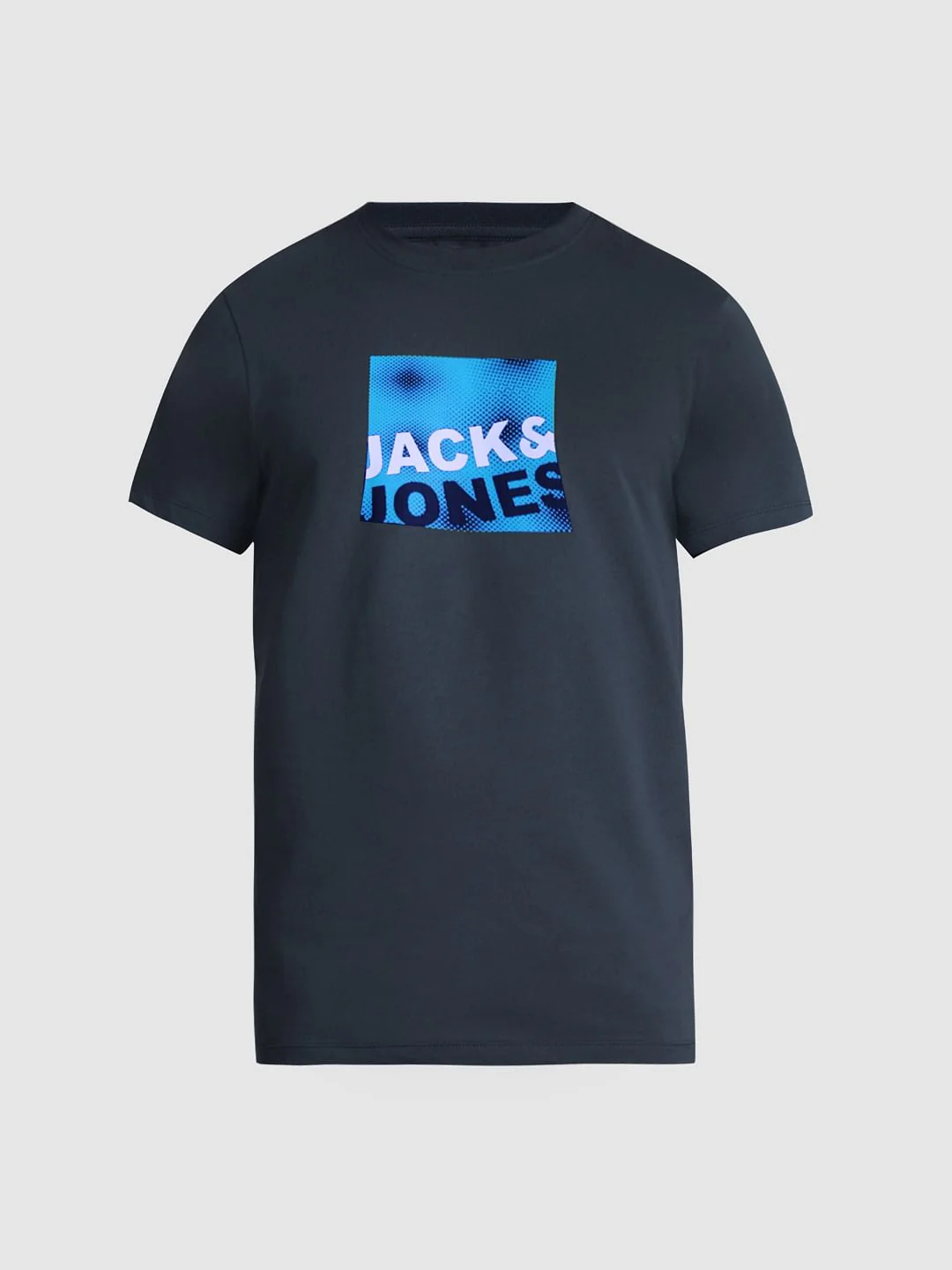 Dark Blue Logo Print Crew Neck T-shirt - Image 7
