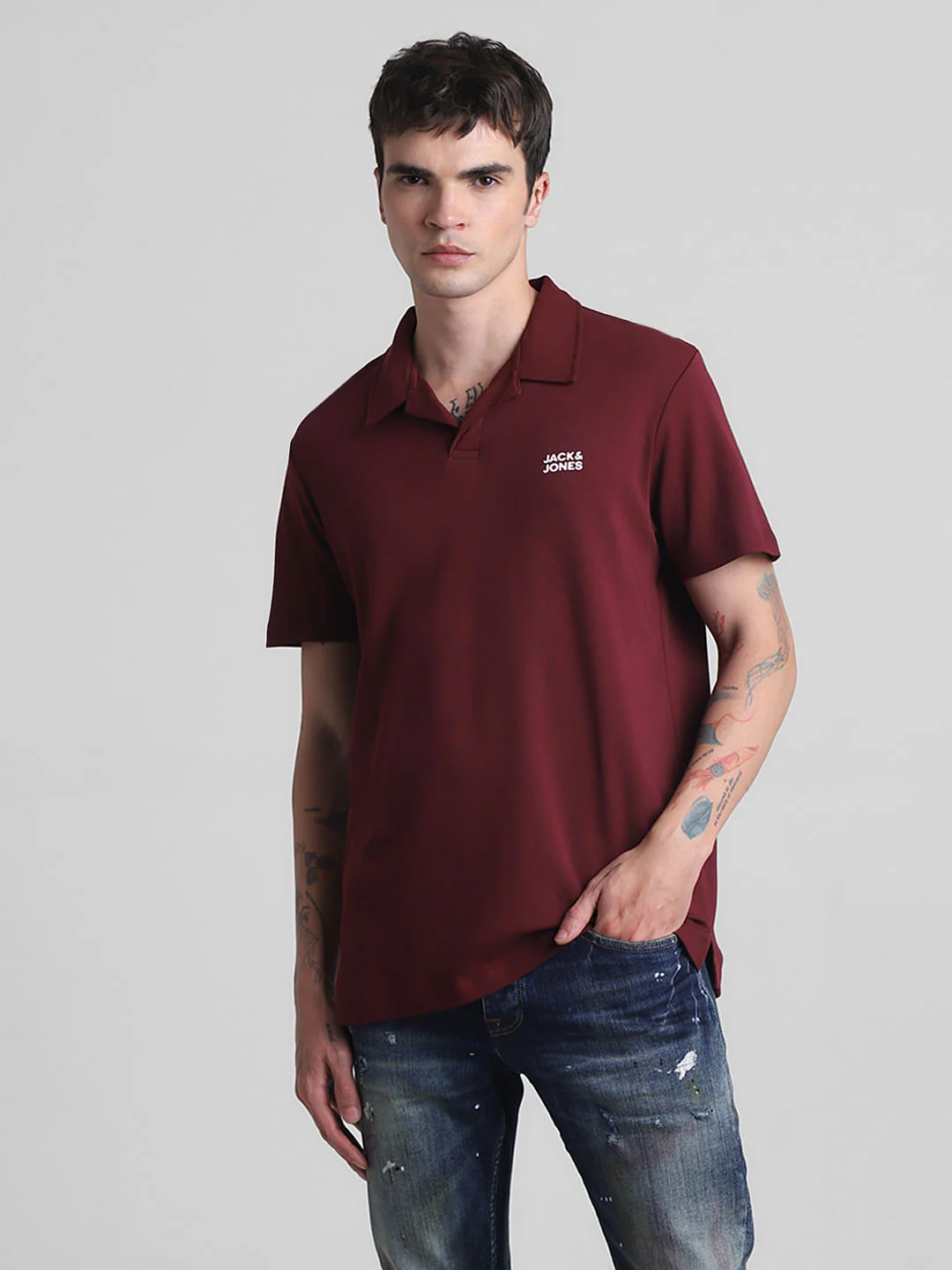 Maroon Polo T-shirt - Image 2
