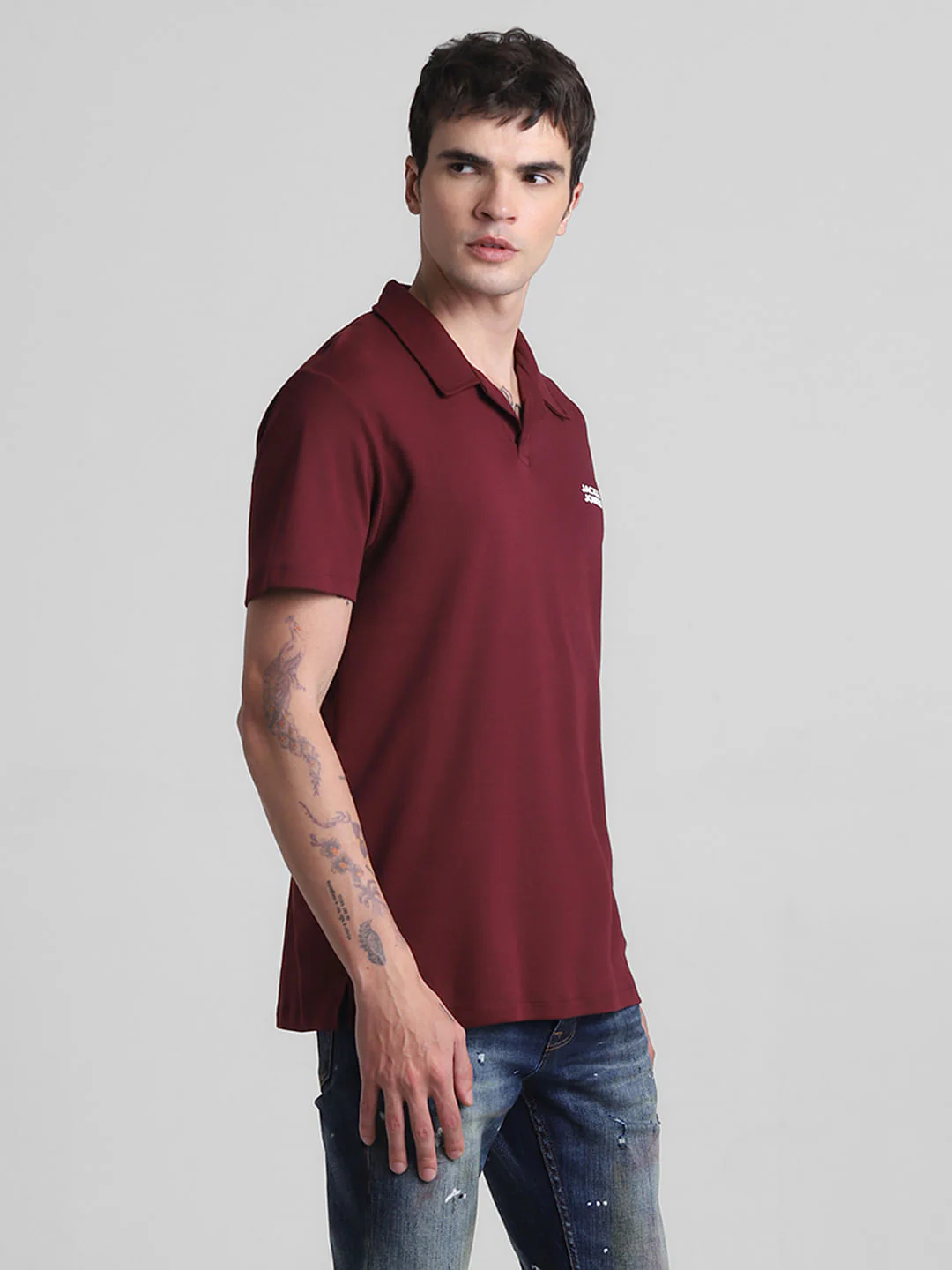 Maroon Polo T-shirt - Image 3