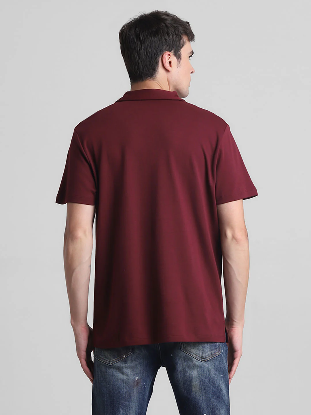 Maroon Polo T-shirt - Image 4