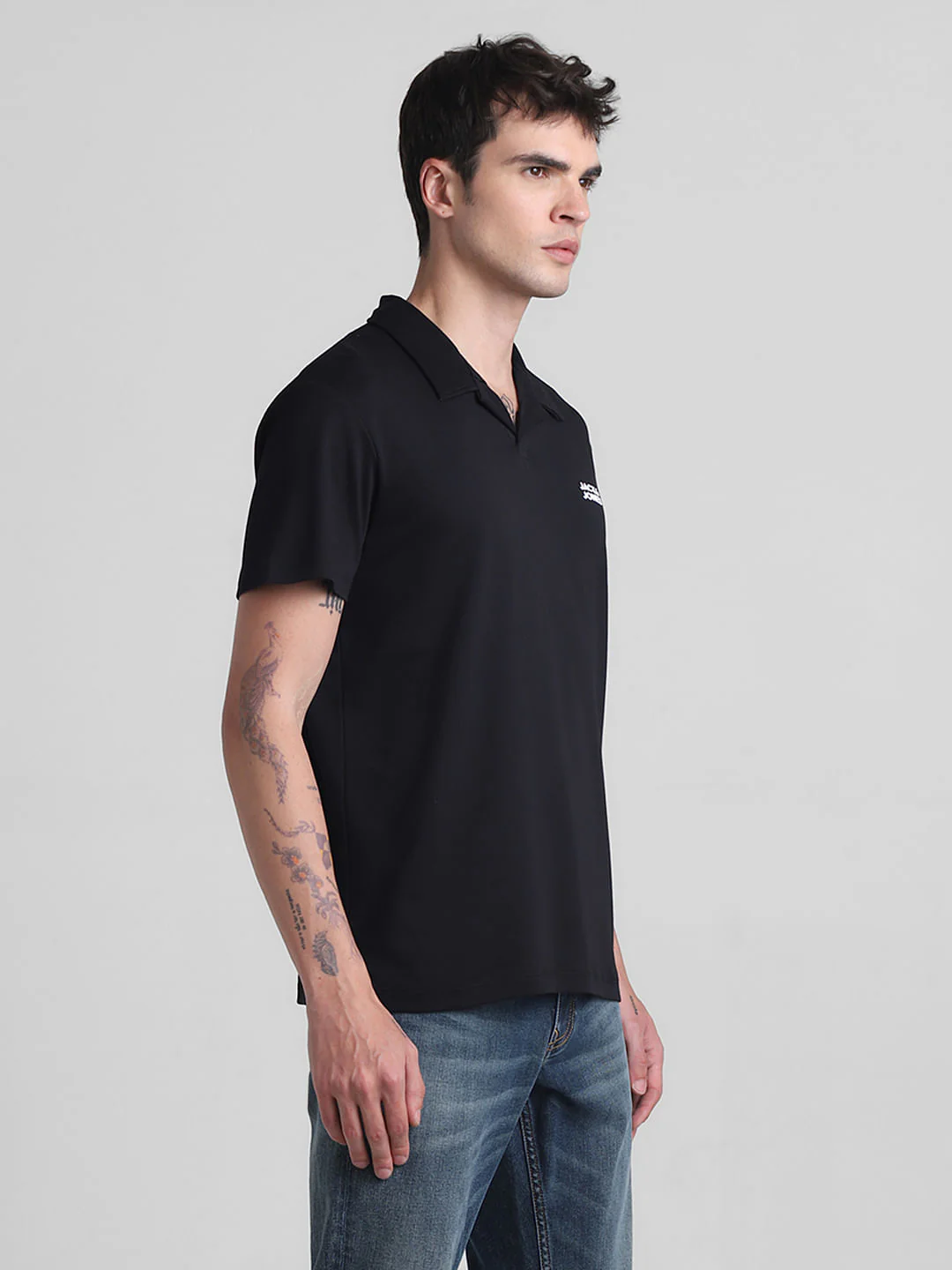 Jet Black Polo T-shirt - Image 3
