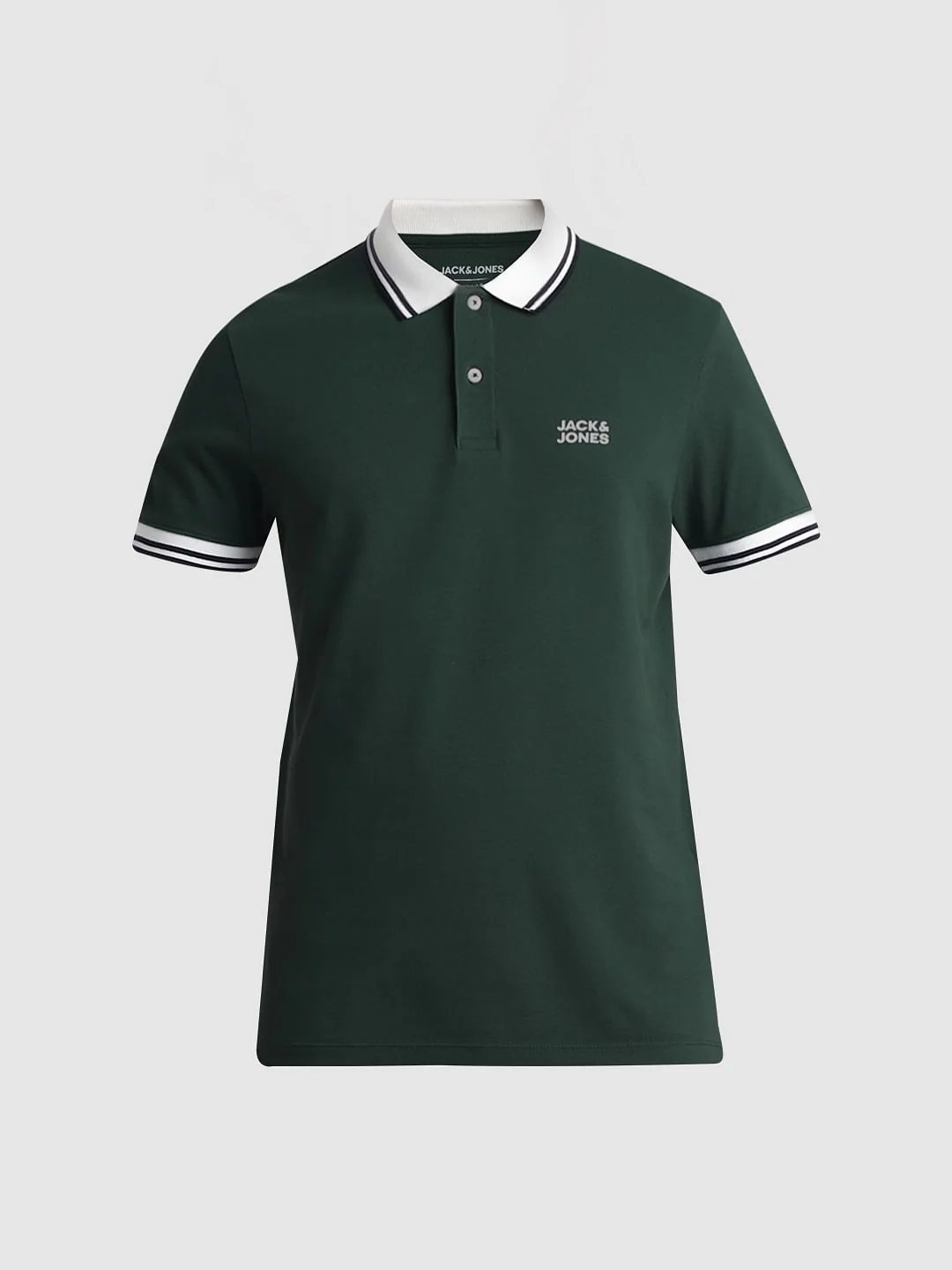 Green Contrast Tipping Polo T-shirt - Image 7