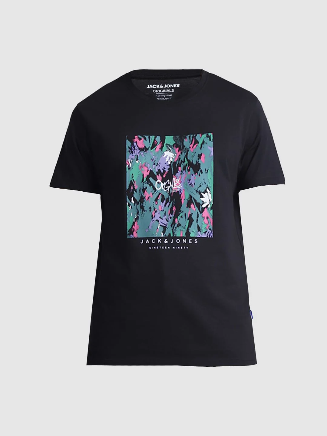 Black Graphic Print Crew Neck T-shirt - Image 7