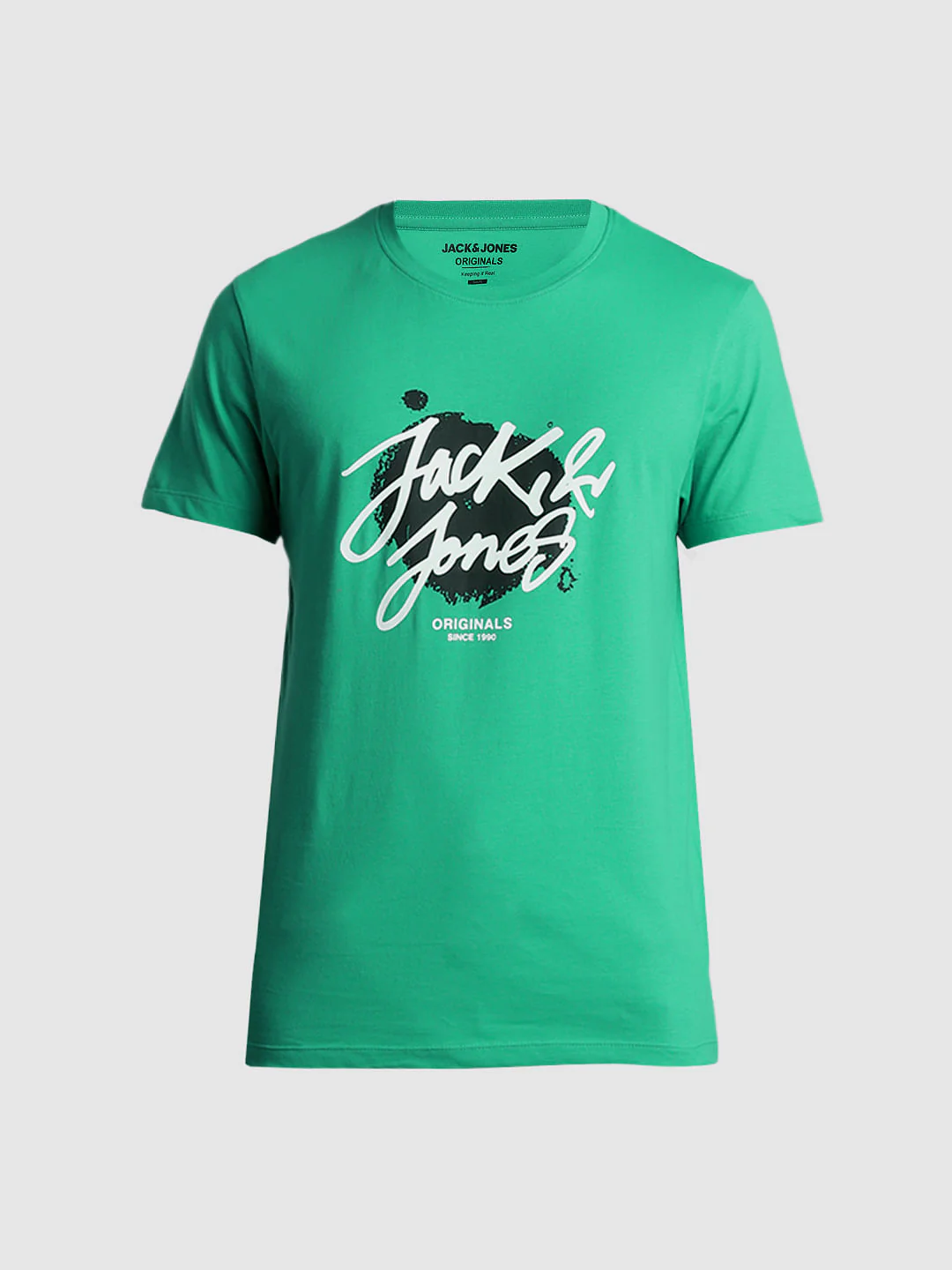 Green Logo Print Crew Neck T-shirt - Image 7