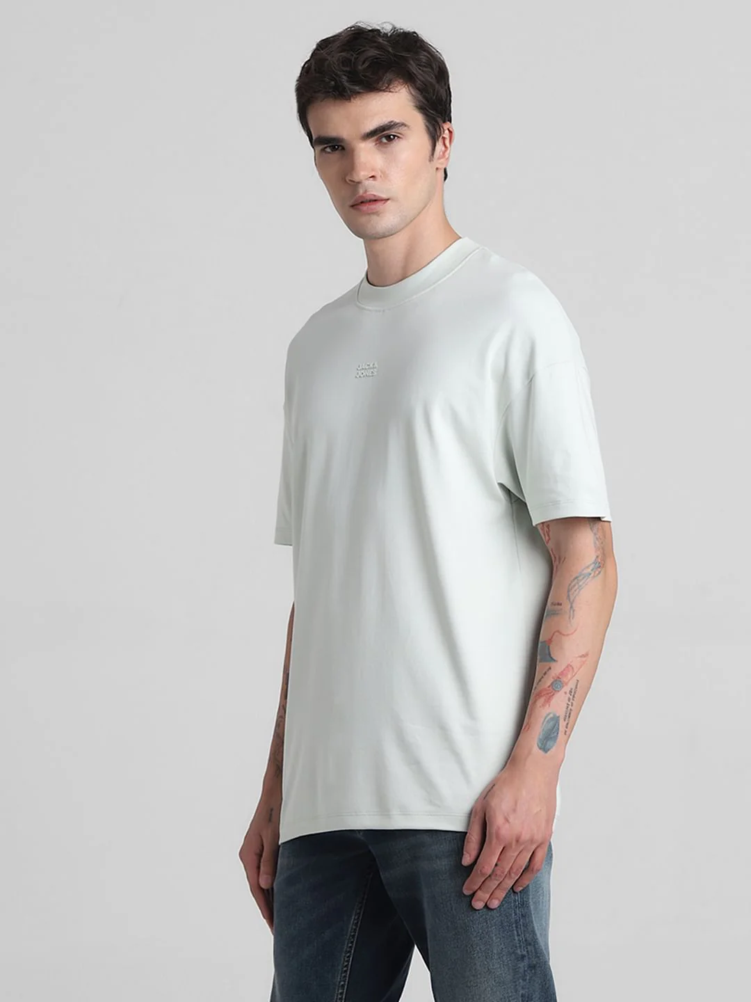 White Graphic Print Oversized T-shirt - Image 3