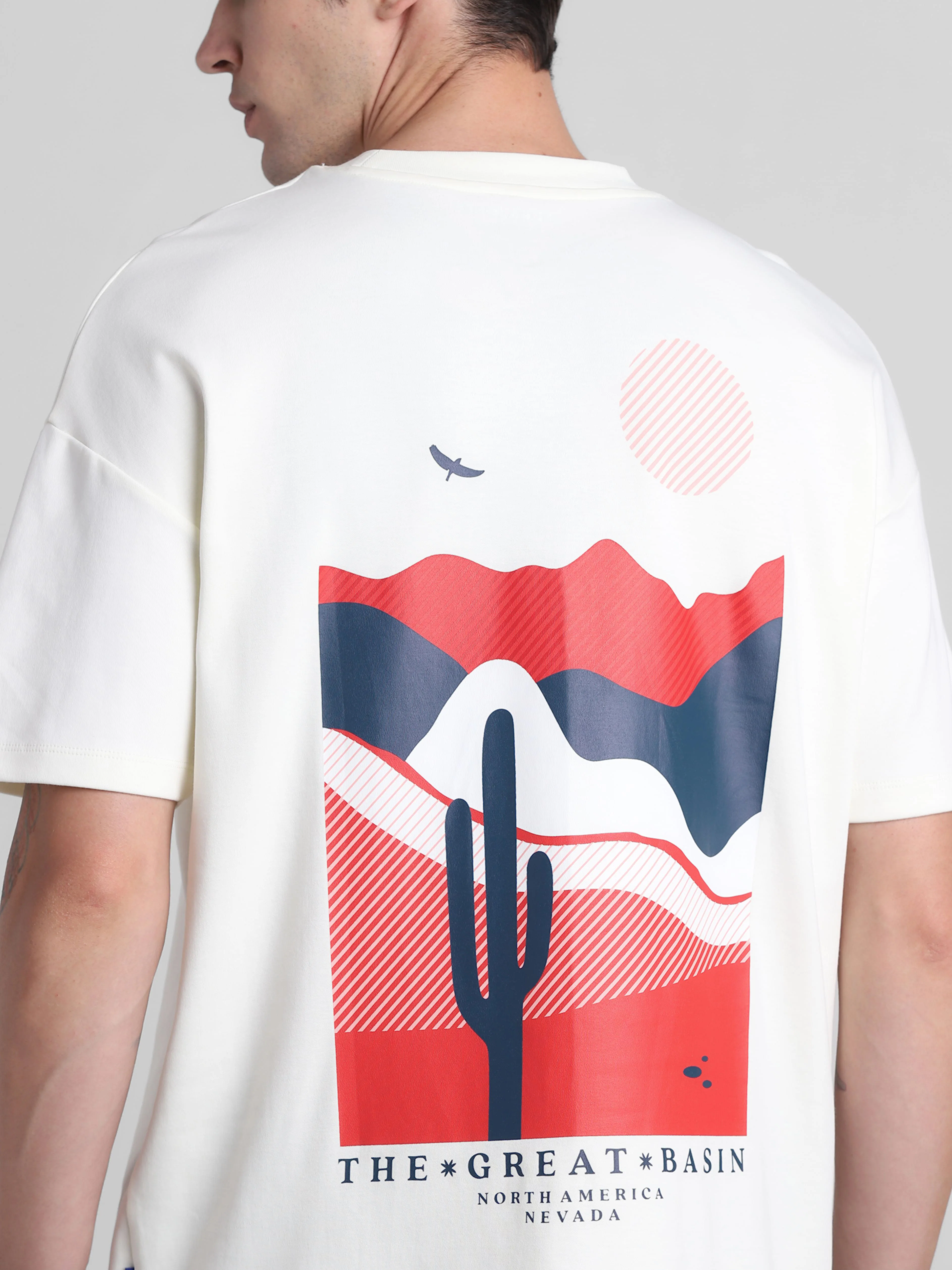 White Cotton Crew Neck T-shirt - Image 6