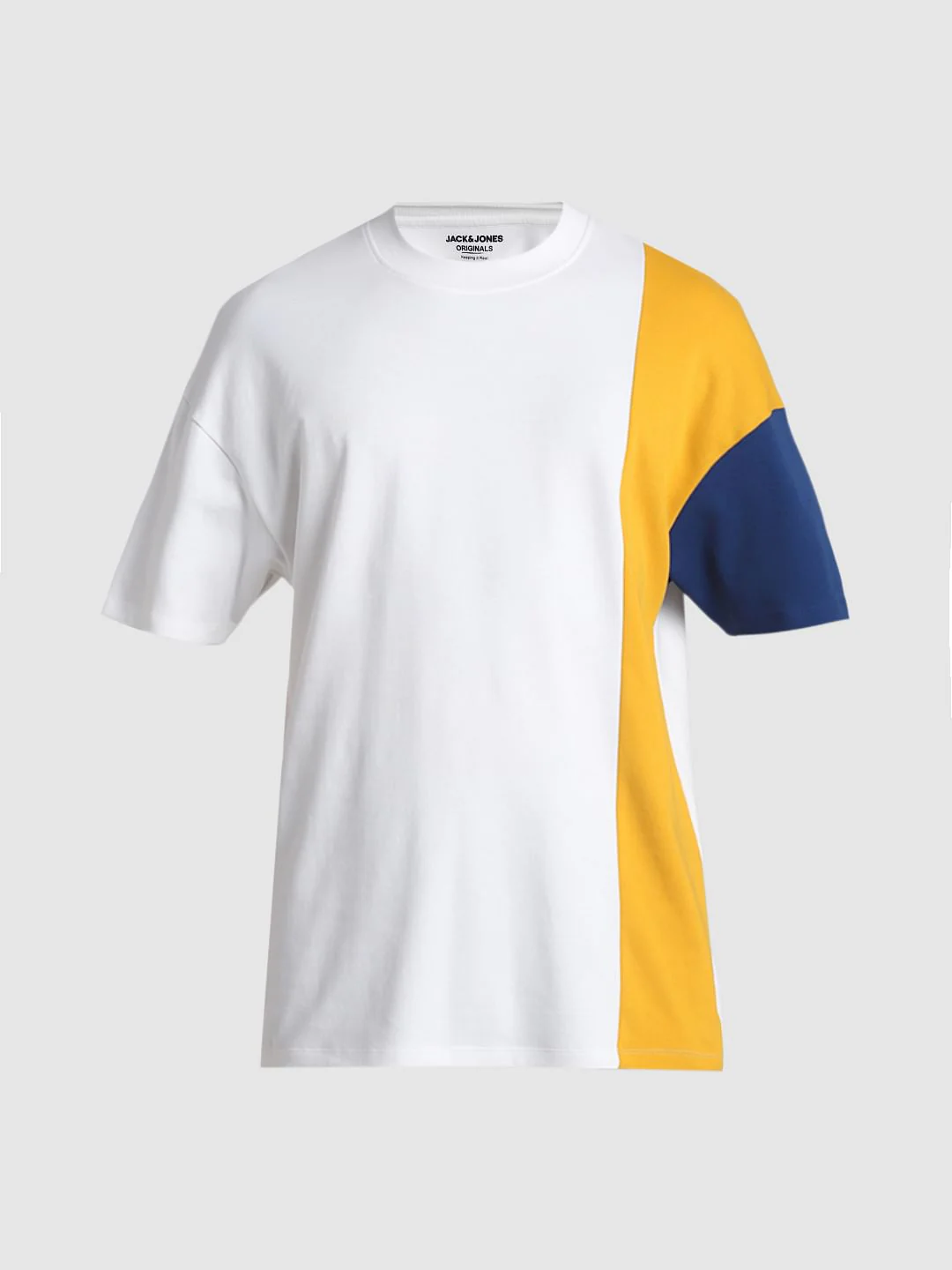 White Colourblocked Oversized T-shirt - Image 7