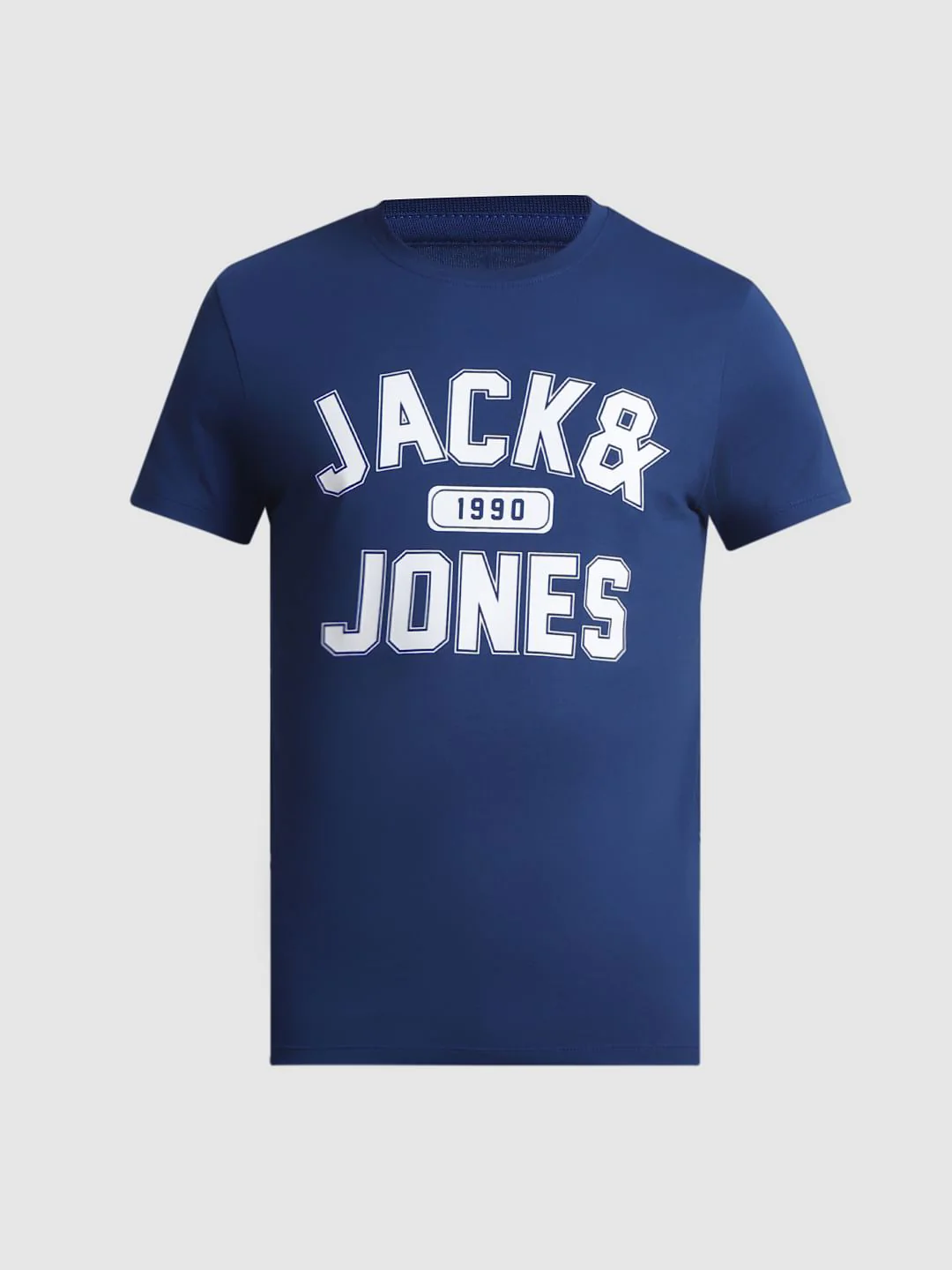 Dark Blue Varsity Crew Neck T-shirt - Image 7
