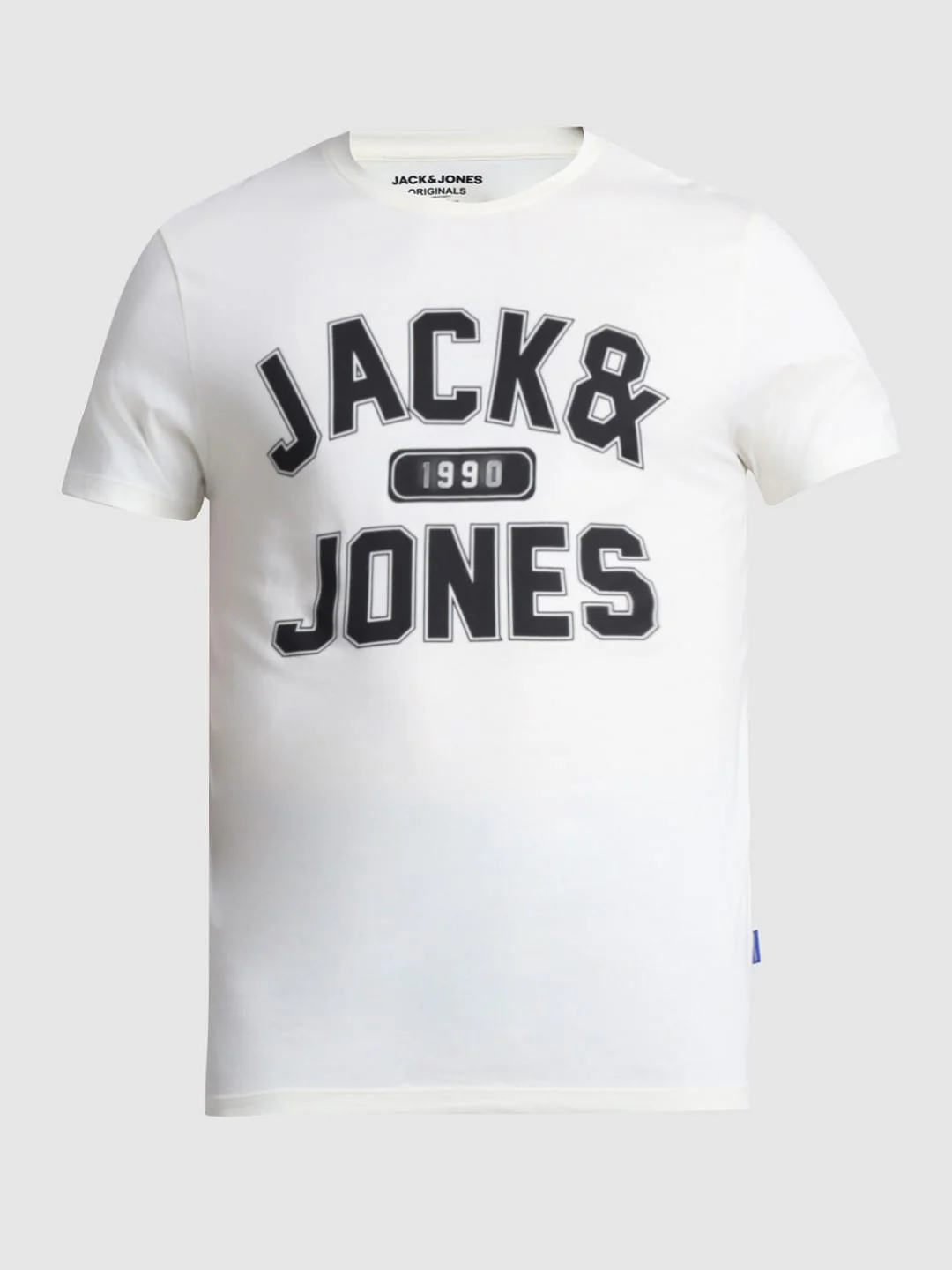 White Logo Print Crew Neck T-shirt - Image 7