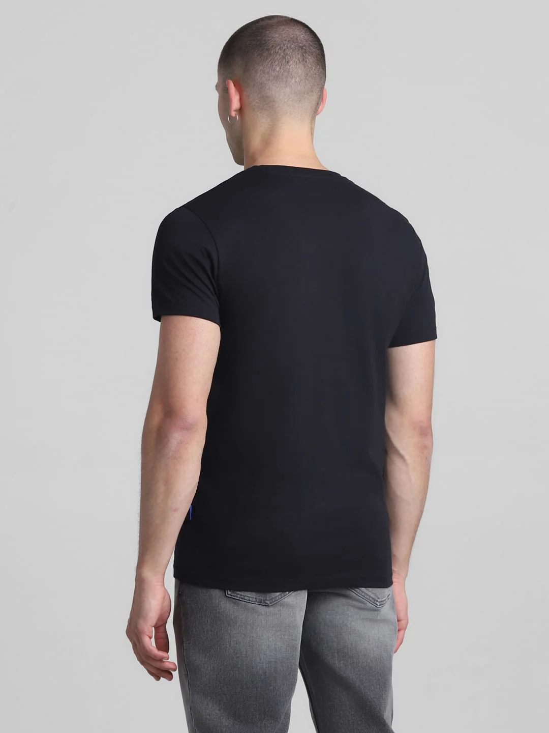 Black Logo Print Crew Neck T-shirt - Image 4