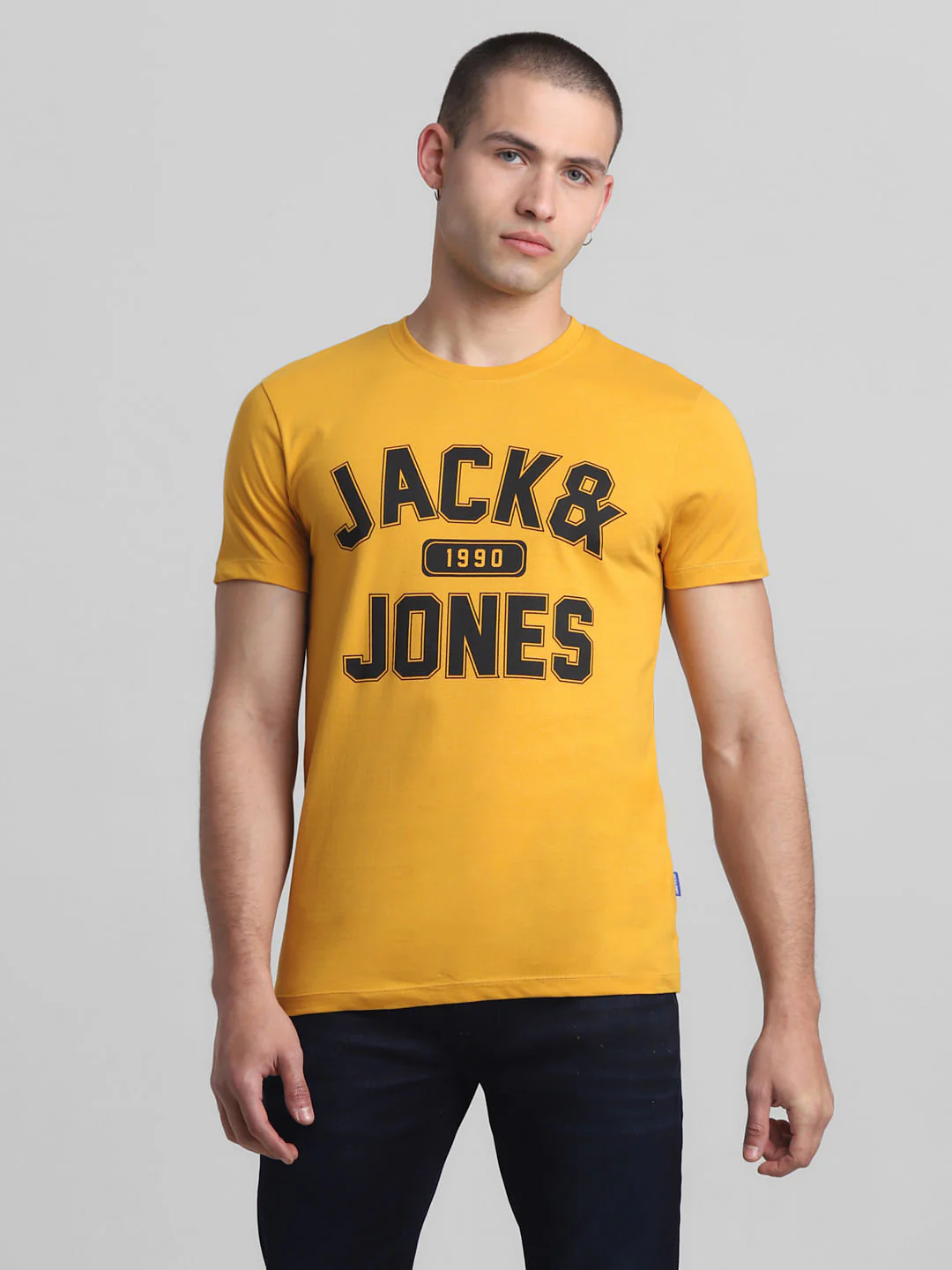 Yellow Varsity Logo Crew Neck T-shirt - Image 2