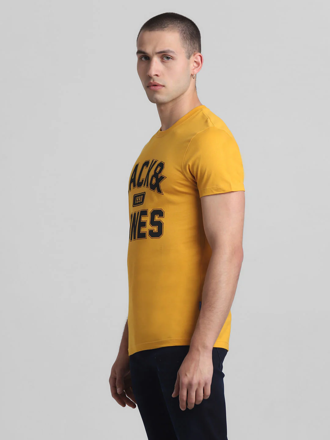 Yellow Varsity Logo Crew Neck T-shirt - Image 3
