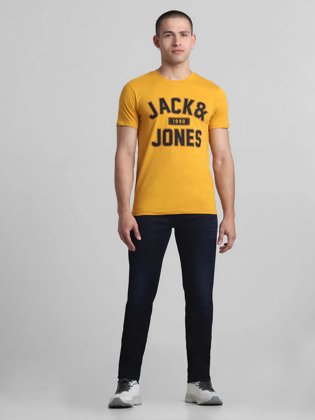 Yellow Varsity Logo Crew Neck T-shirt - Image 6