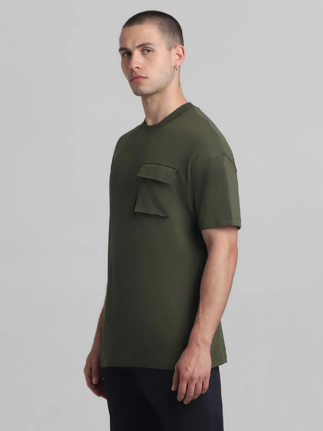 Green Oversized Crew Neck T-shirt - Image 3