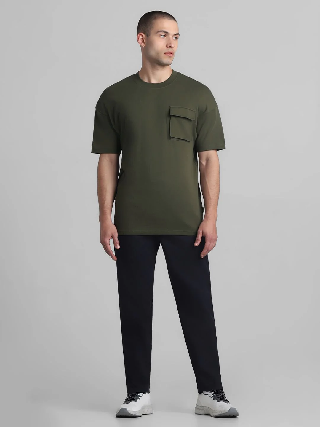 Green Oversized Crew Neck T-shirt - Image 6