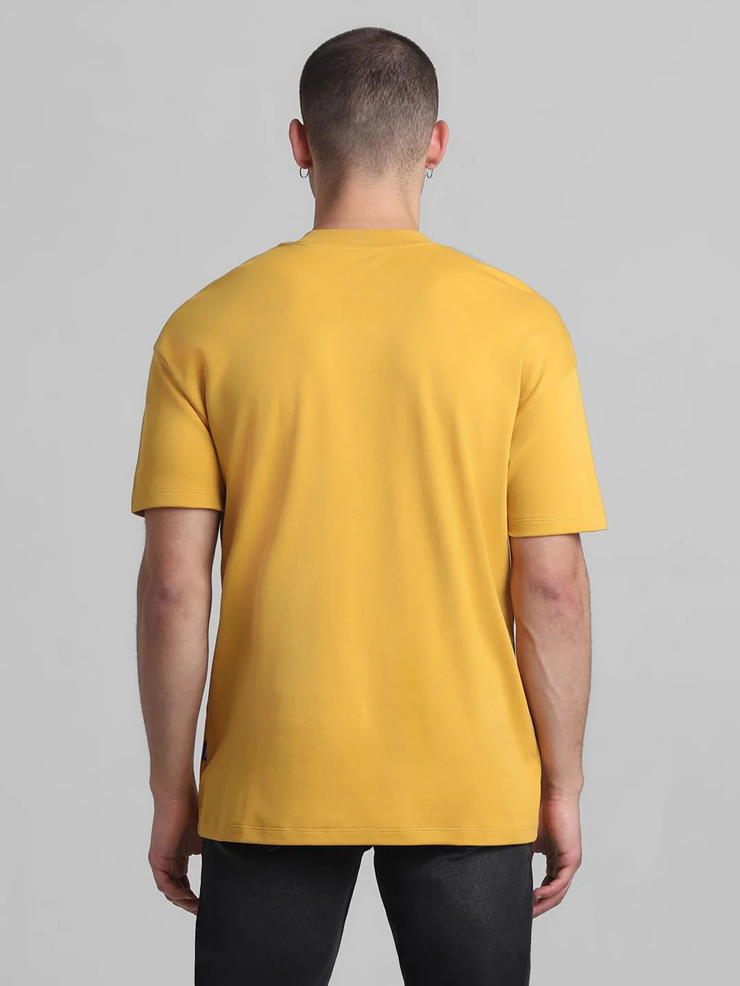 Yellow Oversized Crew Neck T-shirt - Image 4