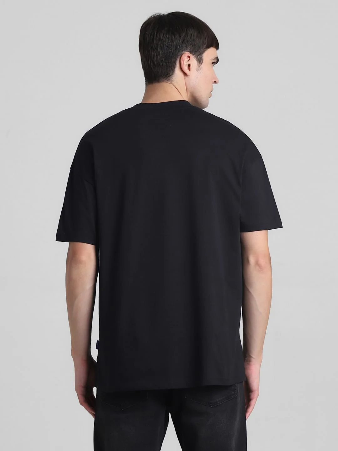 Black Graphic Print Oversized T-shirt - Image 4