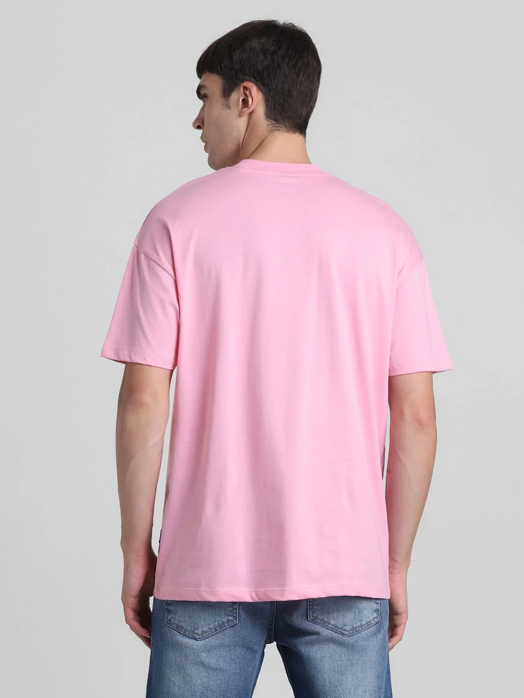 Pink Graphic Print Oversized T-shirt - Image 4