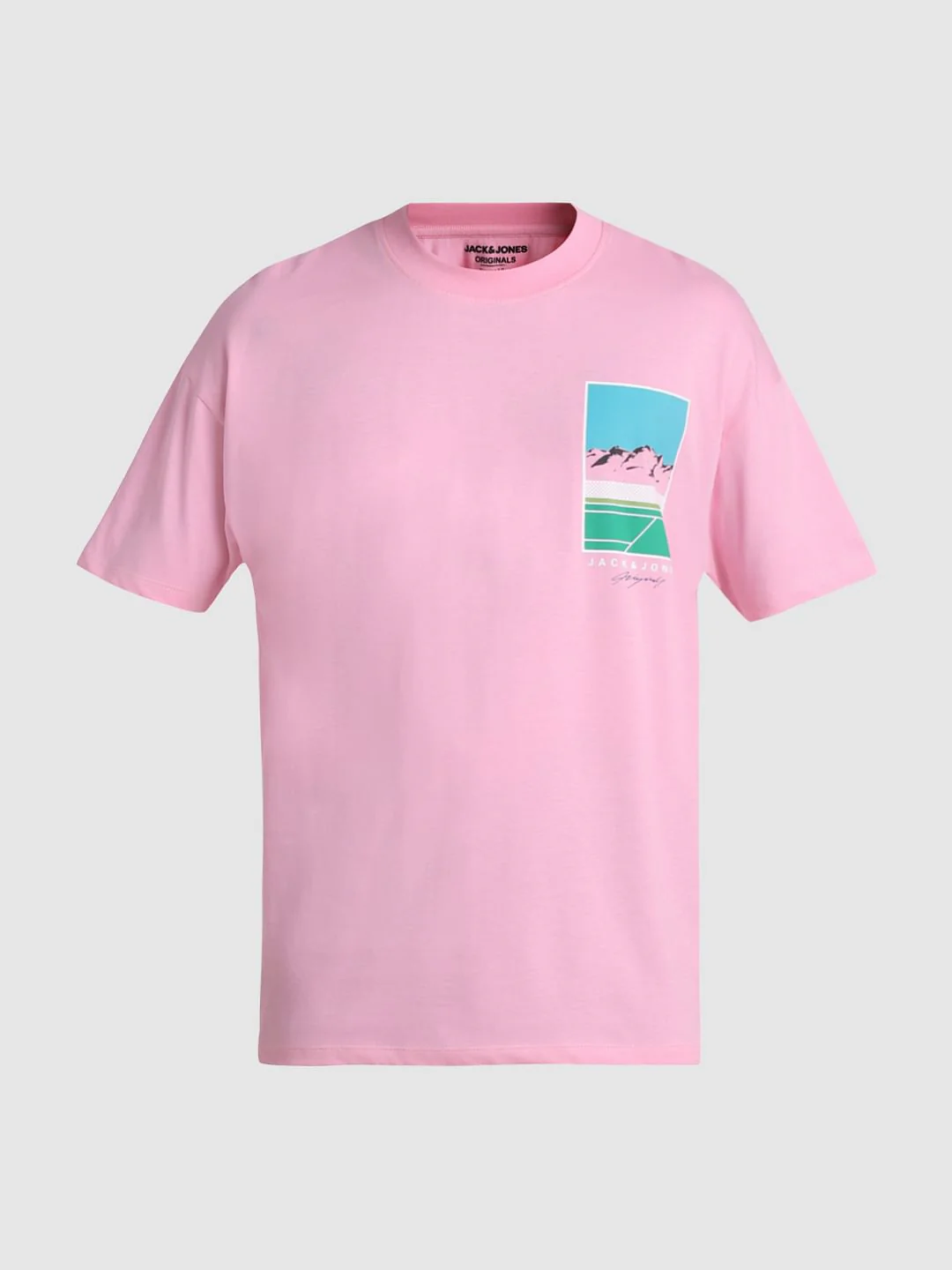 Pink Graphic Print Oversized T-shirt - Image 7