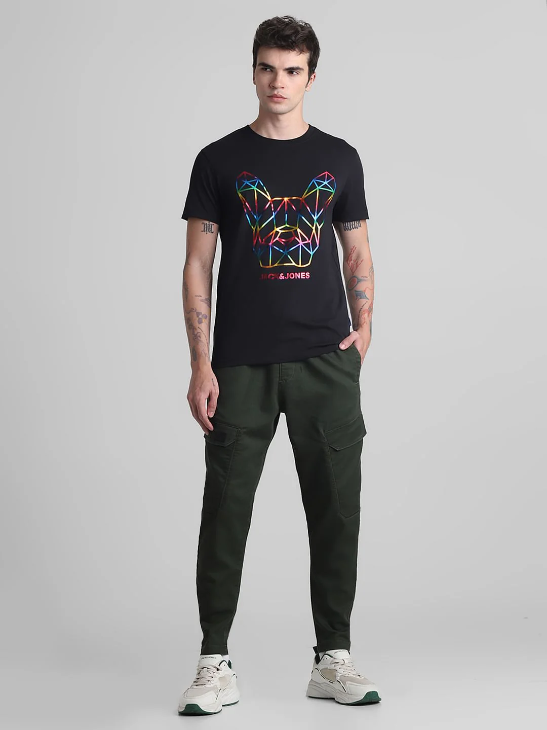 Black Graphic Print T-shirt - Image 6