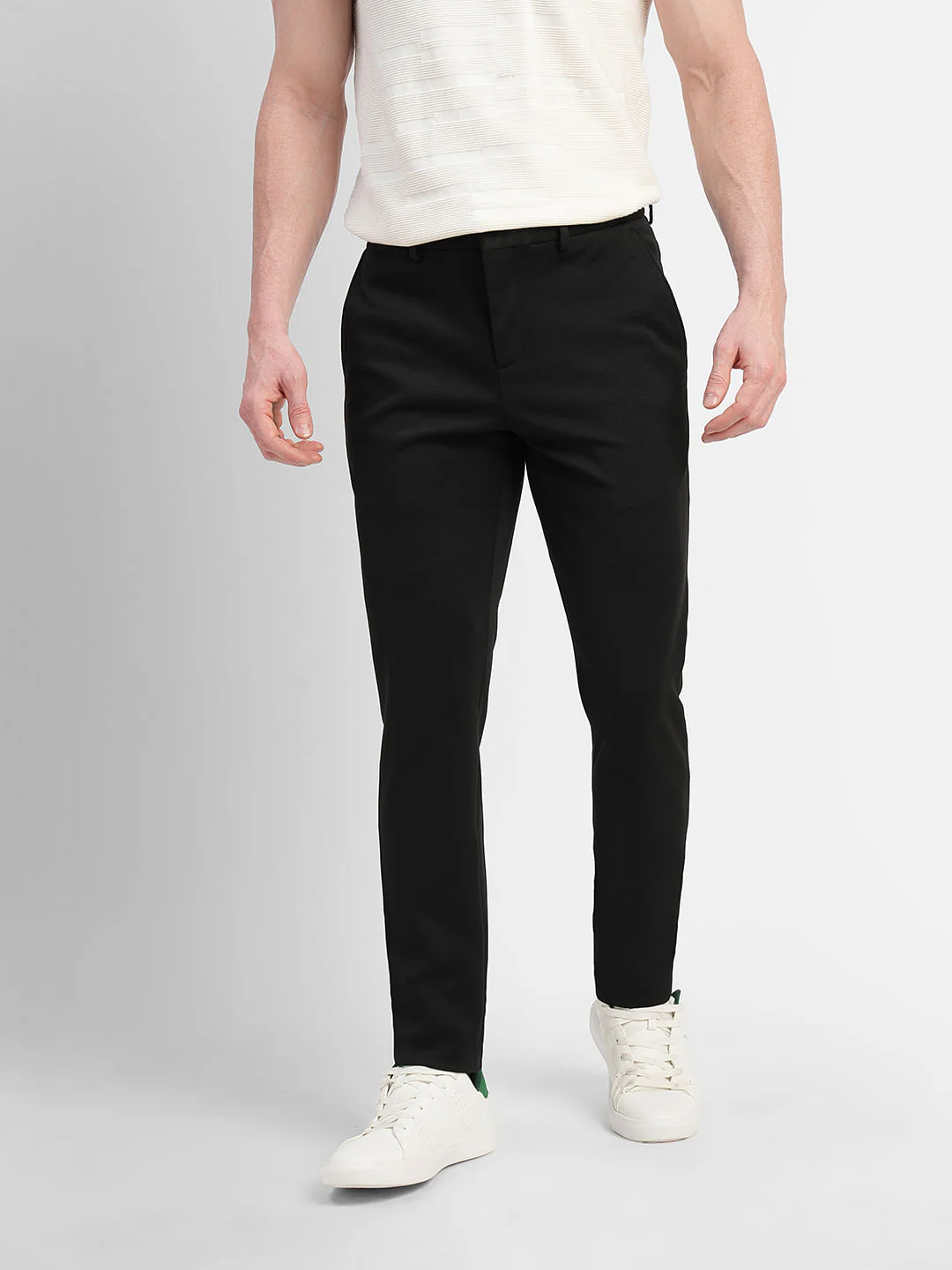 Black Mid Rise Trousers - Image 2