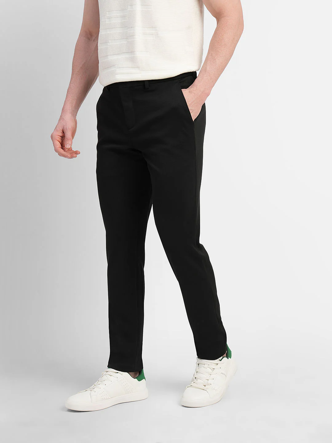 Black Mid Rise Trousers - Image 3