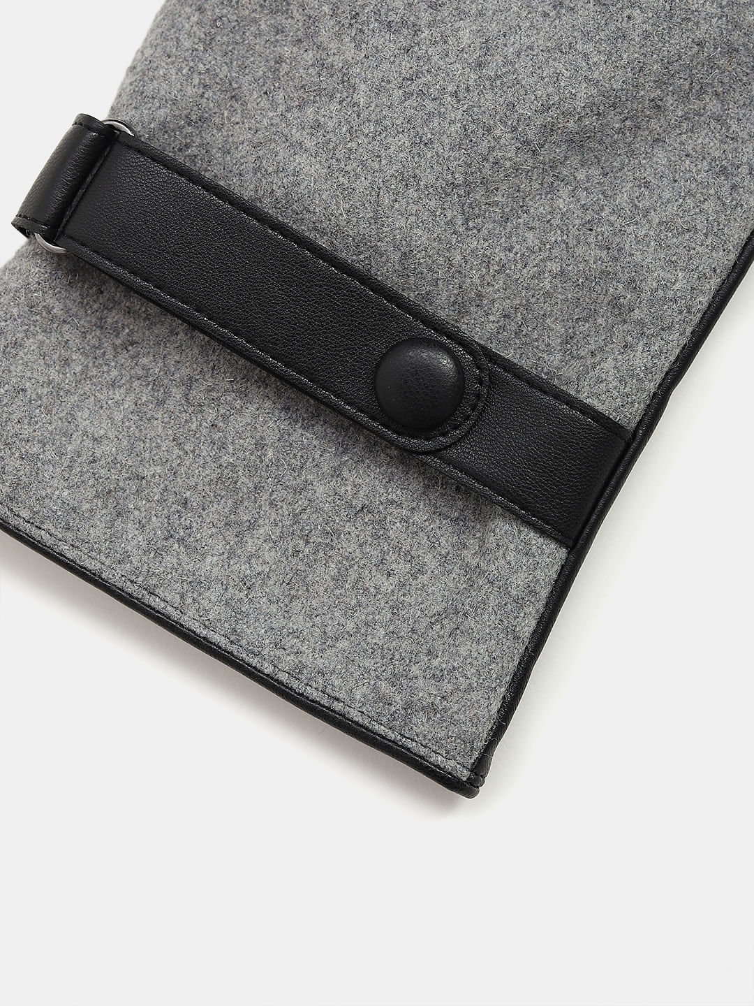 Grey Plain Coloured Gloves - Image 3