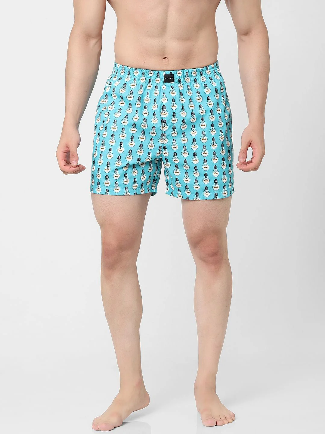 Blue Graphic Print Boxers