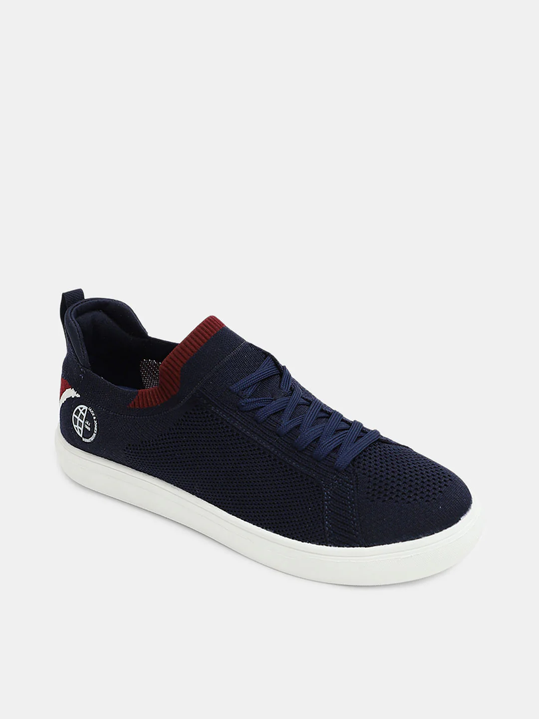 Navy Blue Knit Sneakers - Image 4
