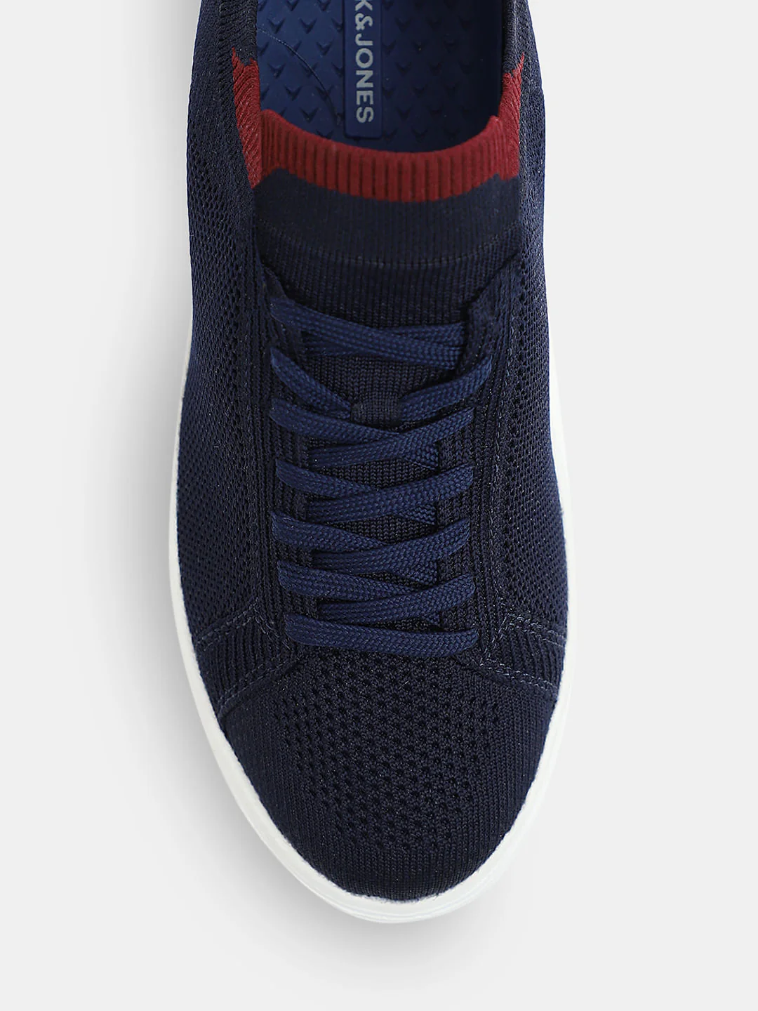 Navy Blue Knit Sneakers - Image 7