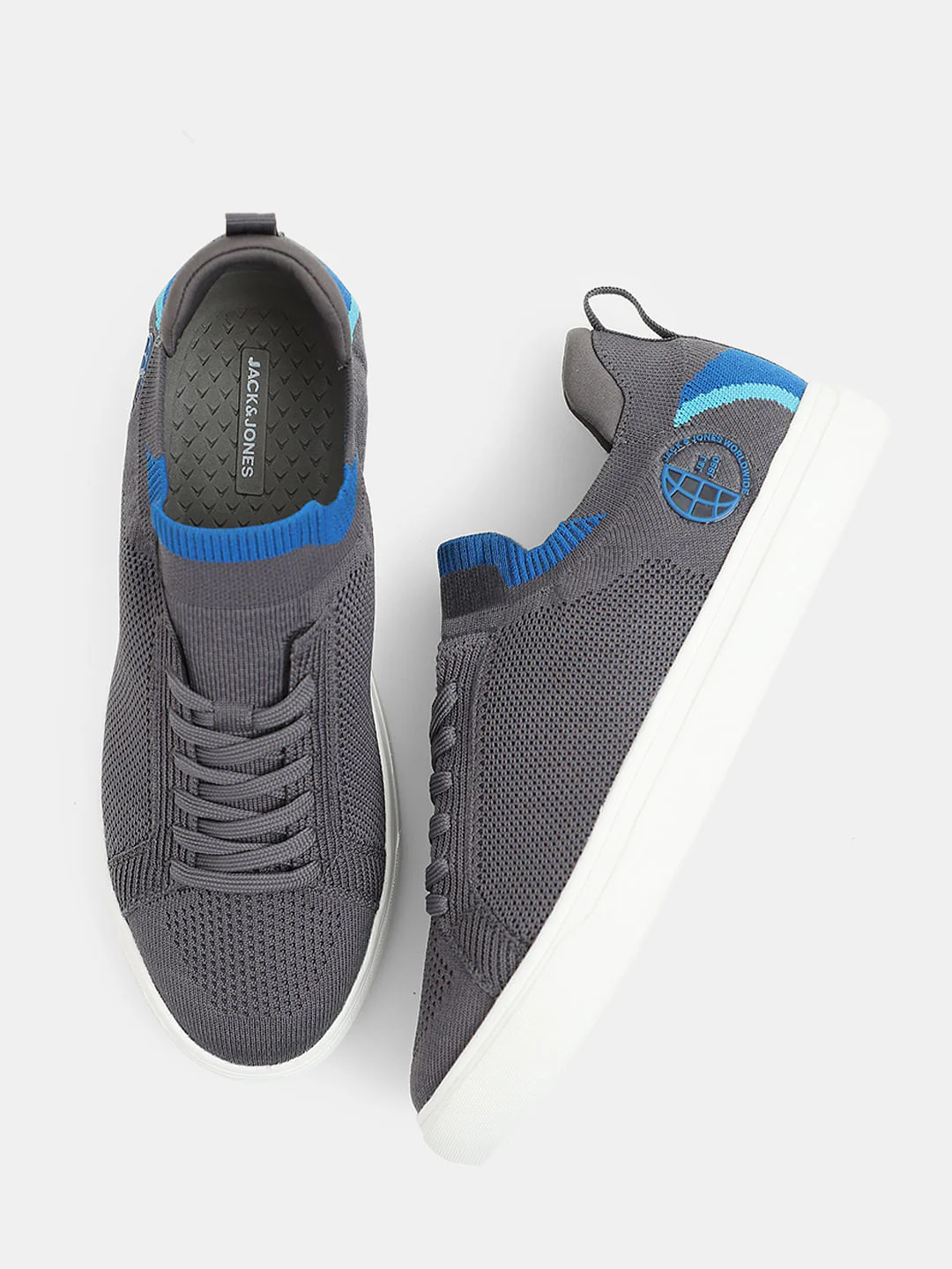 Light Grey Knit Sneakers - Image 3