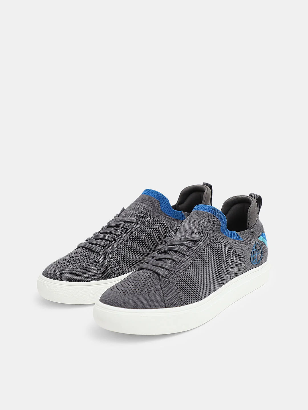 Light Grey Knit Sneakers - Image 6