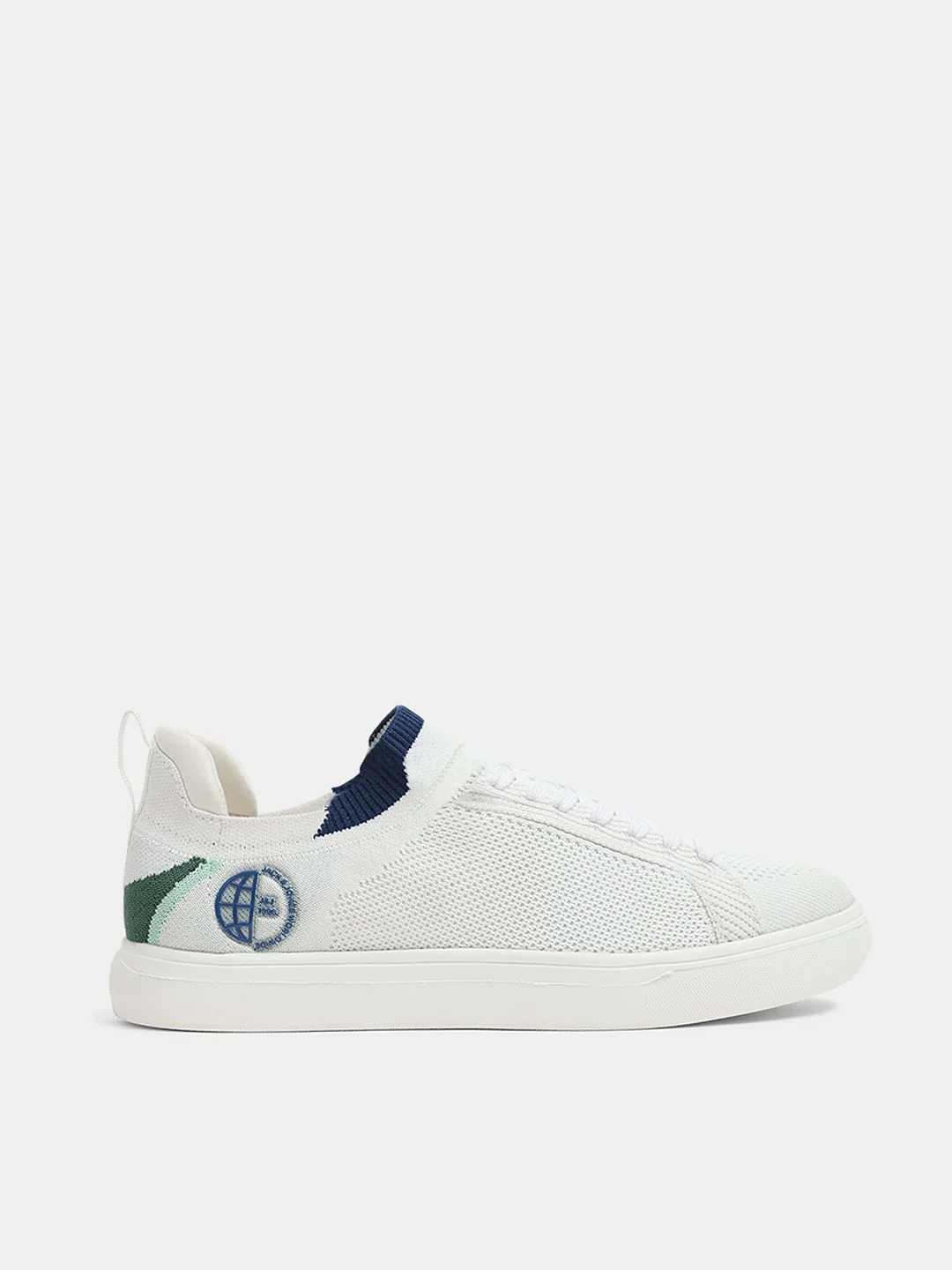 White Knit Sneakers - Image 2