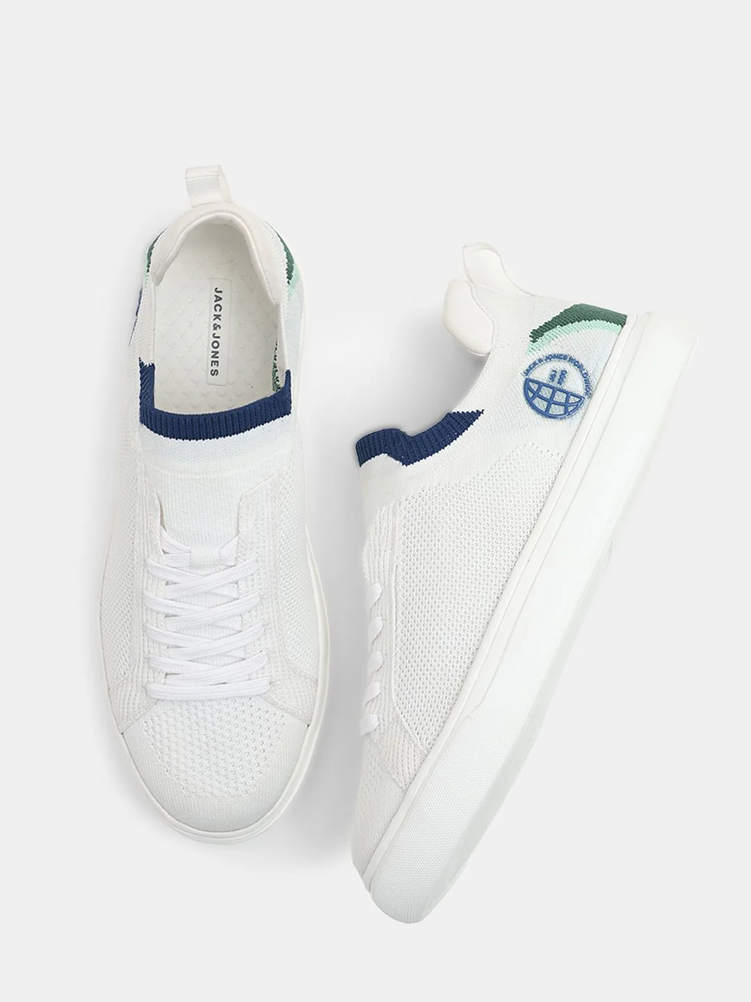 White Knit Sneakers - Image 3