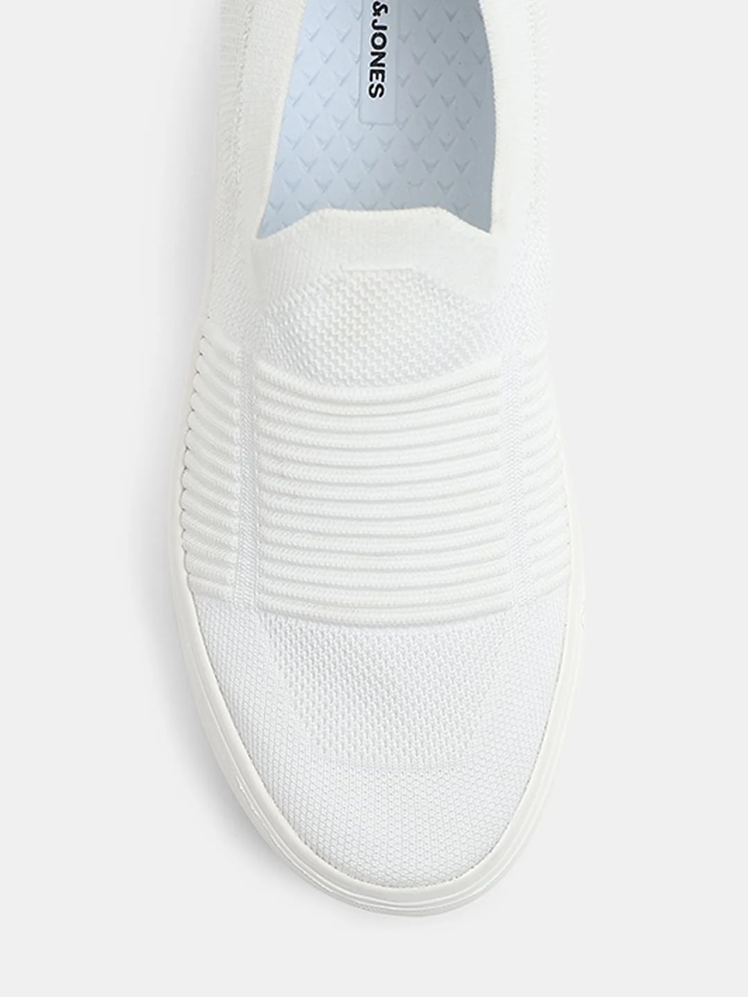 White Melange Slip-On Sneakers - Image 7