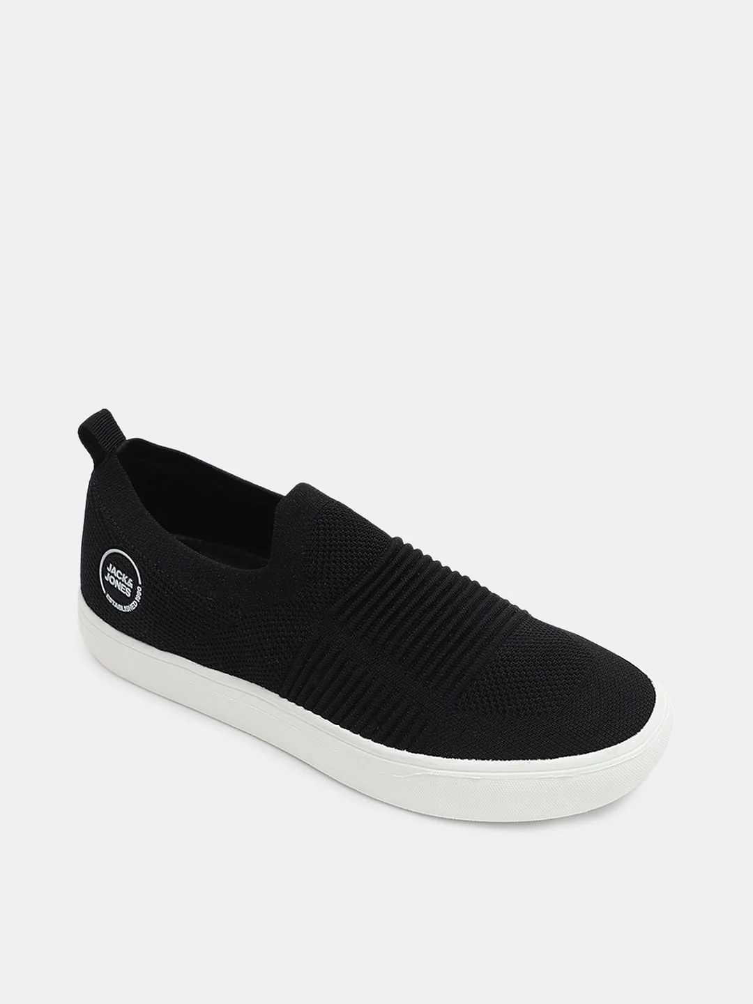 Black Melange Slip-On Sneakers - Image 4