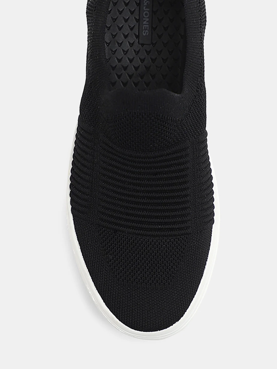 Black Melange Slip-On Sneakers - Image 7