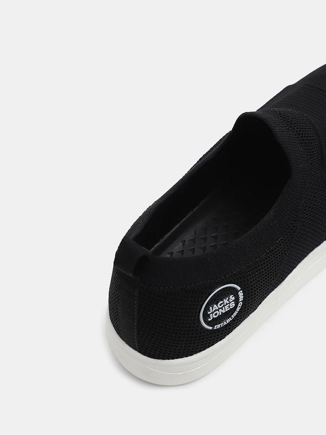 Black Melange Slip-On Sneakers - Image 8