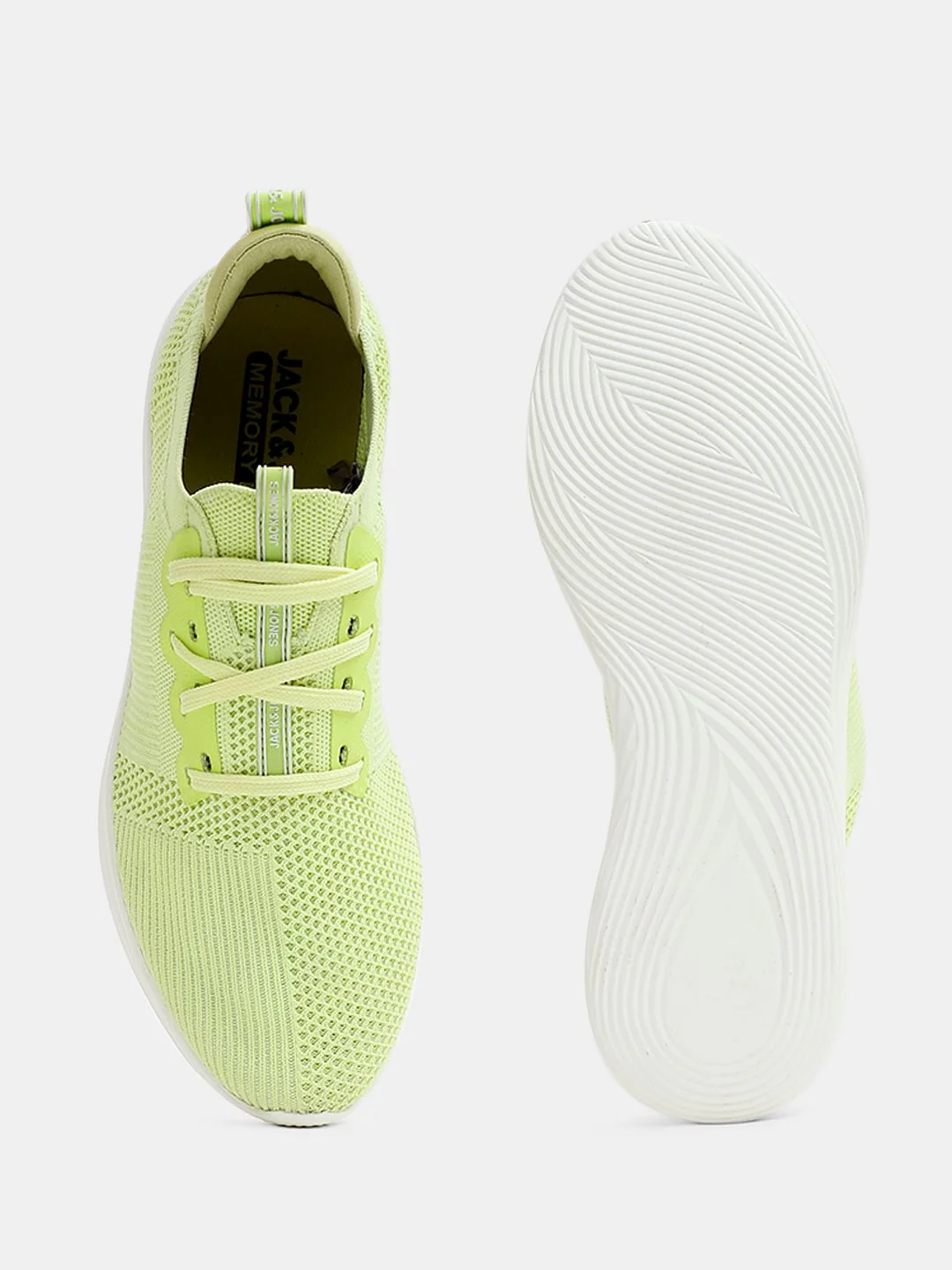 Lime Green Stretch Lace-Up Sneakers - Image 5