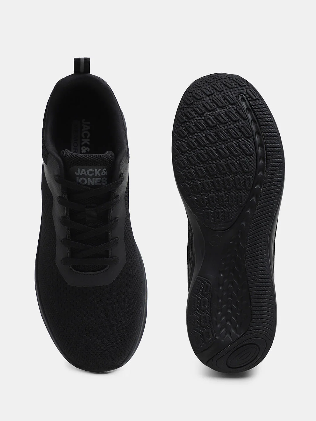 Black Knit Lace-Up Sneakers - Image 5