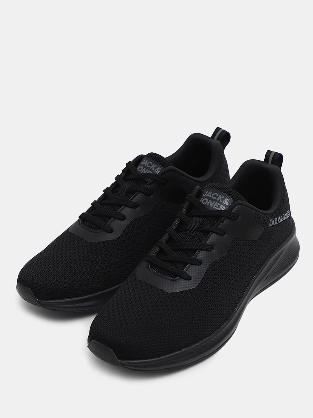 Black Knit Lace-Up Sneakers - Image 6