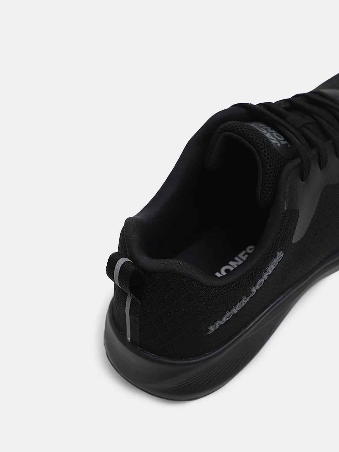 Black Knit Lace-Up Sneakers - Image 8