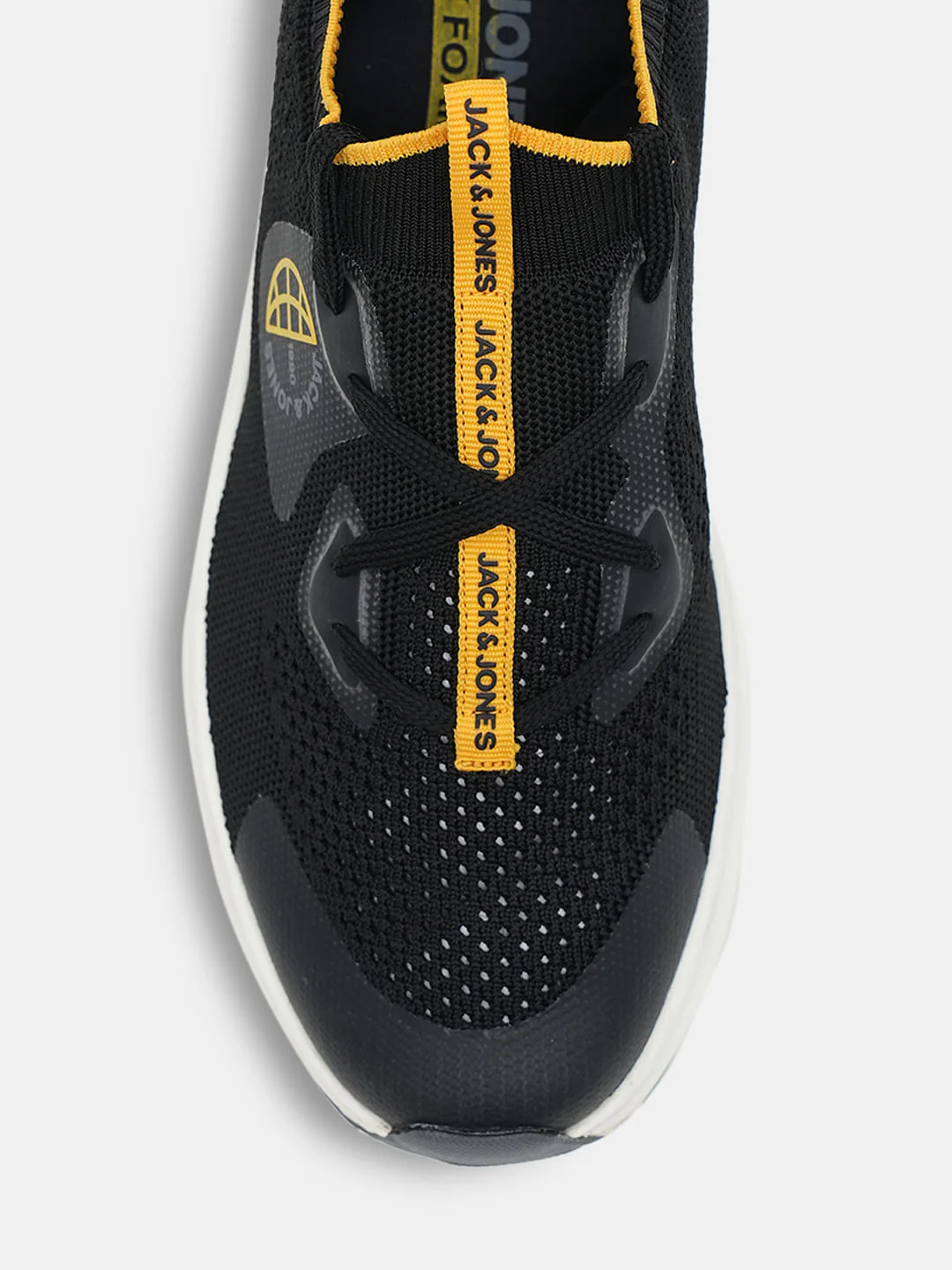 Black Colourblocked Knit Sneakers - Image 7