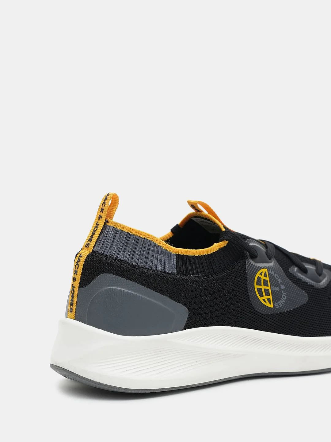 Black Colourblocked Knit Sneakers - Image 8