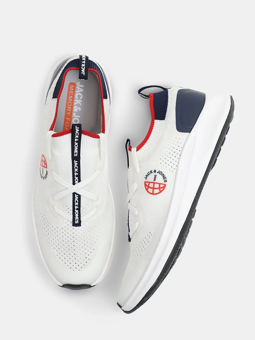 White Knit Slip-On Sneakers - Image 3