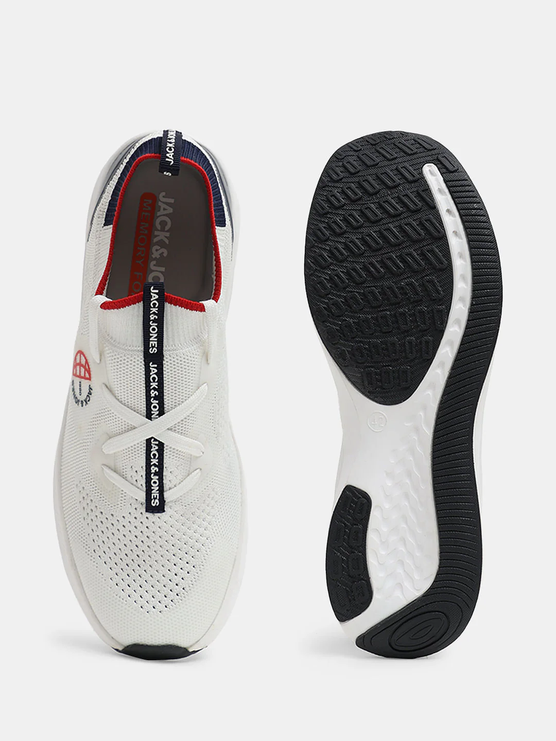 White Knit Slip-On Sneakers - Image 5
