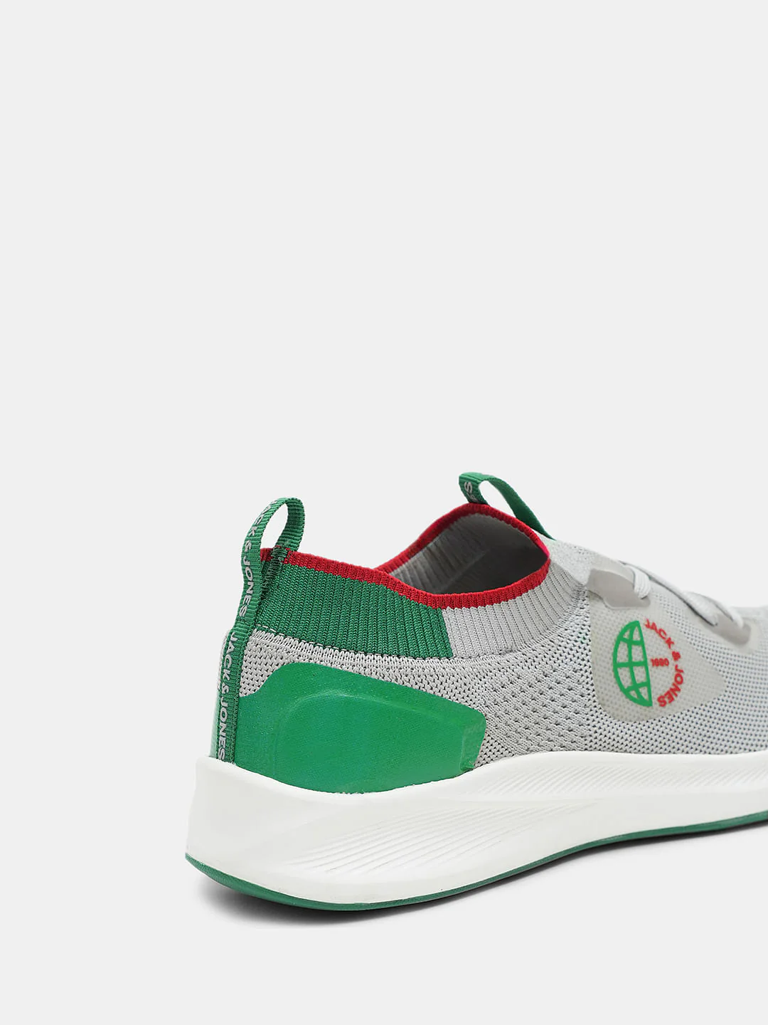 Grey Colourblocked Knit Sneakers - Image 8