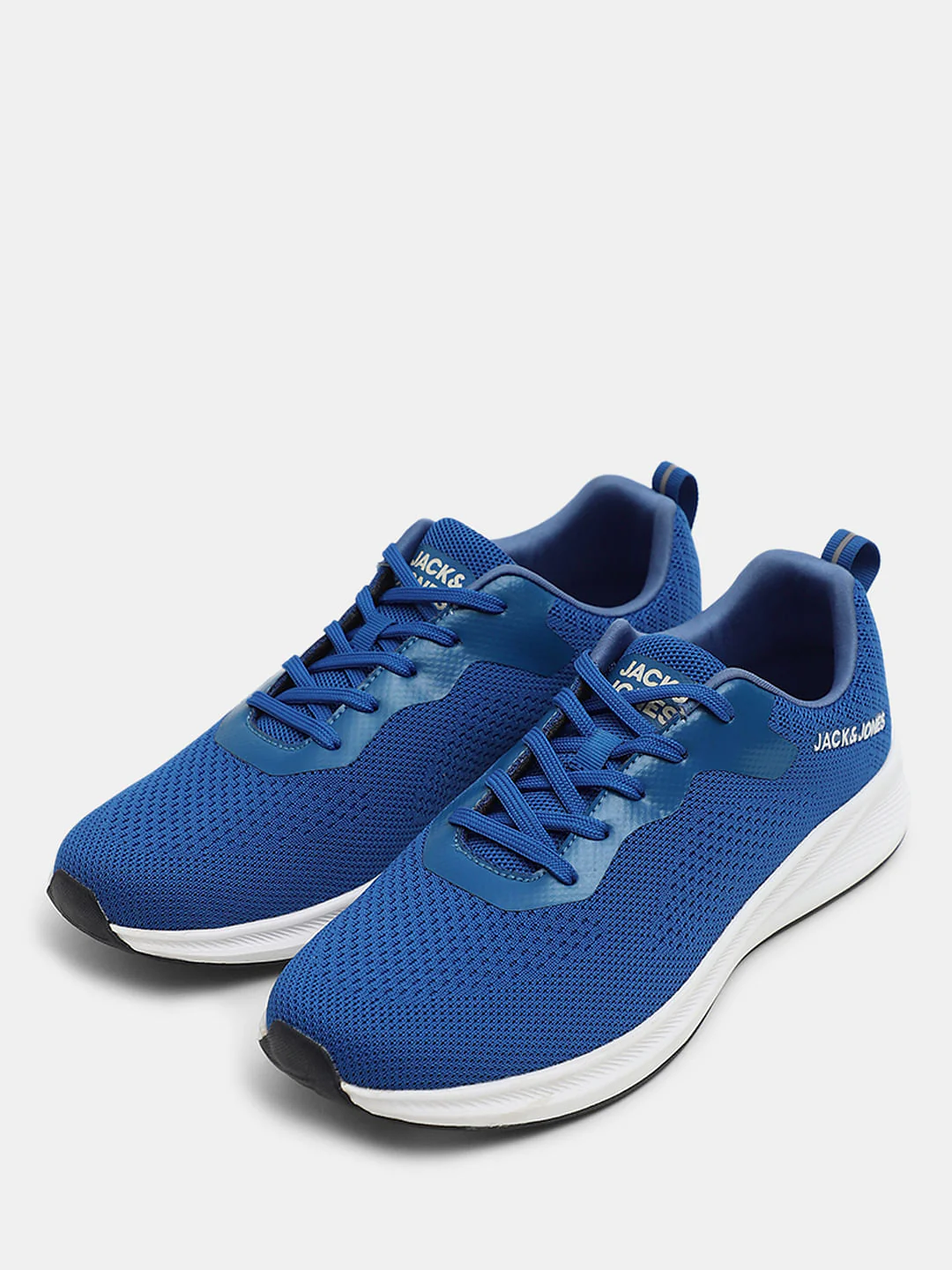 Blue Knit Lace-Up Sneakers - Image 6
